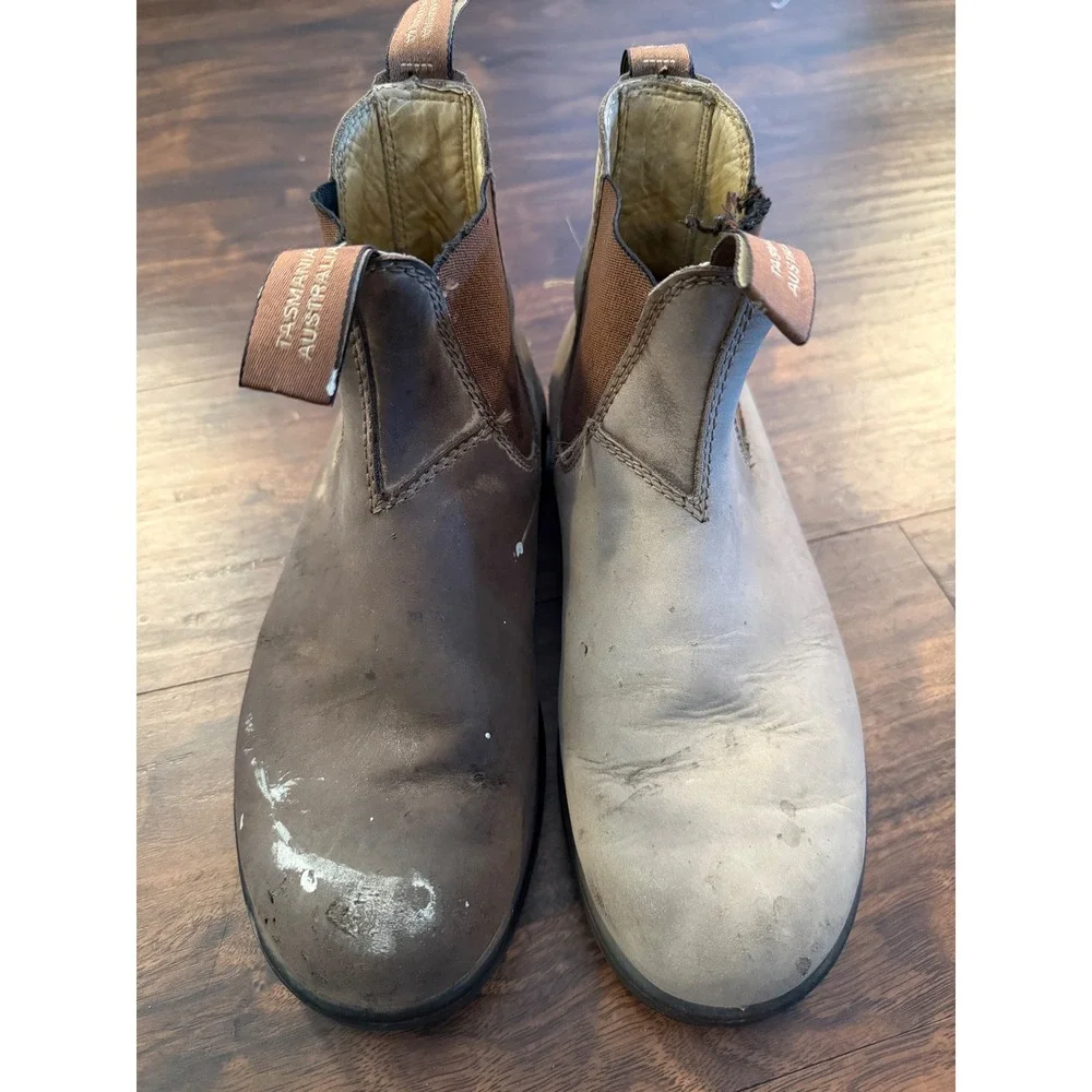 Distressed Blundstones - Rustic Brown (Faded) - Aus Size 7.5 Men's